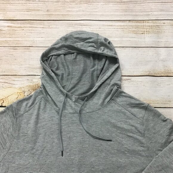 NWT Woman's Gray Athletic Works Mock Neck Hoodie Long Sleeve Shirt Size XXL (20) - Picture 6 of 10